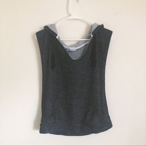 Side cut denim tank